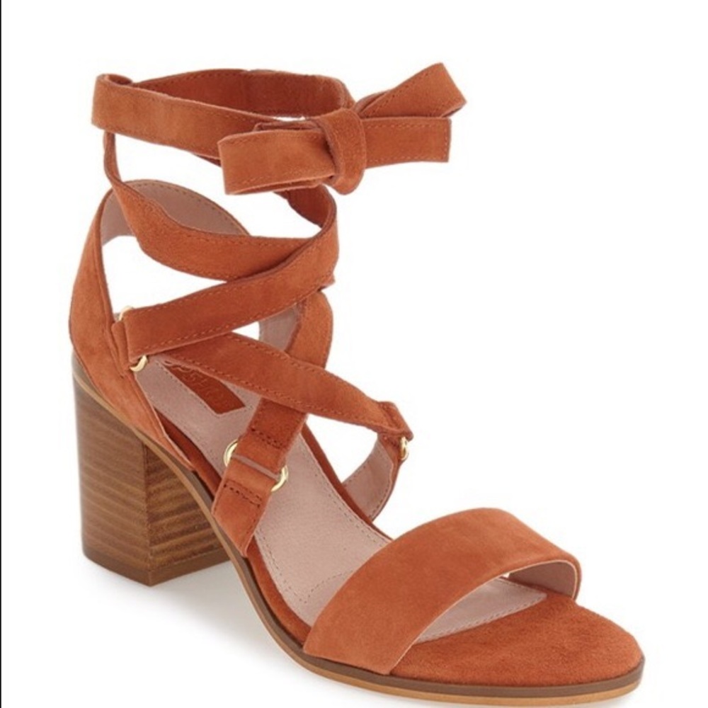 Top shop strap lace up heeled sandal!